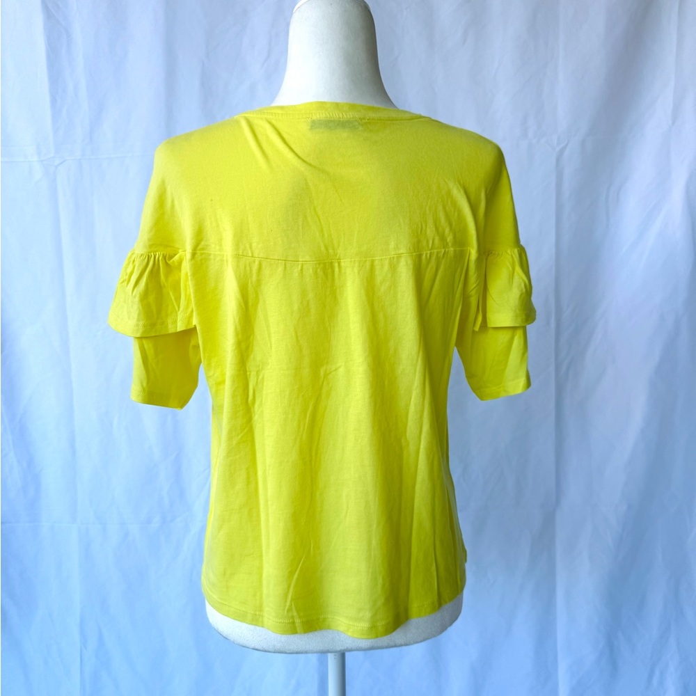 Mango Basics Neon Ruffle Top. - Picture 2 of 5